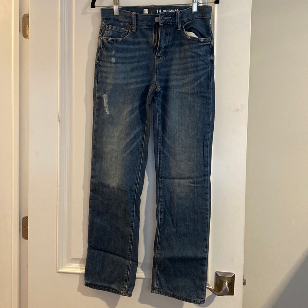 Gap Kids, Boys Jeans, medium wash, jersey lined, size 14, NWOT